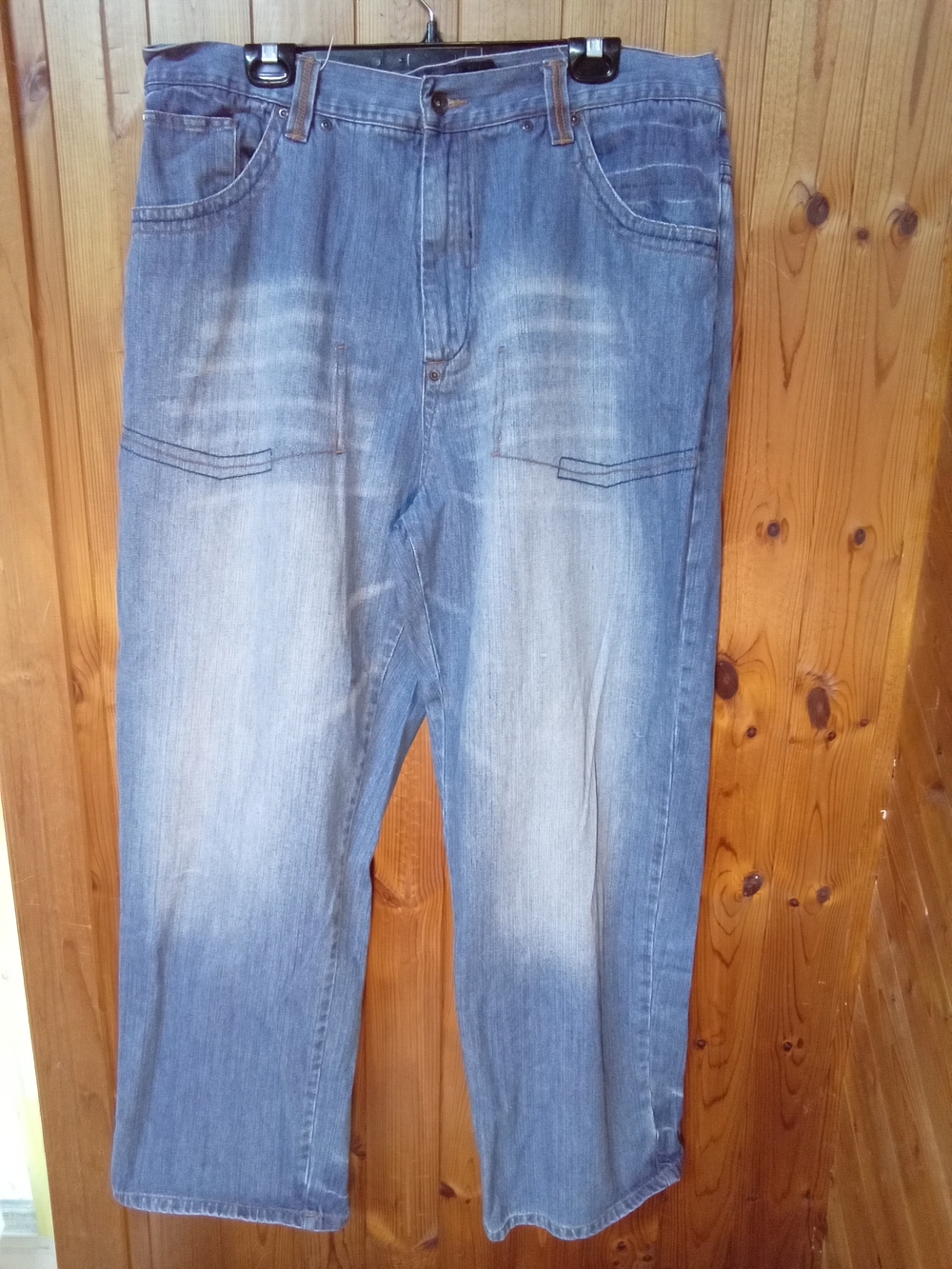 Phat Farm Relaxed 40x33 Fit Light Blue Washed Jeans